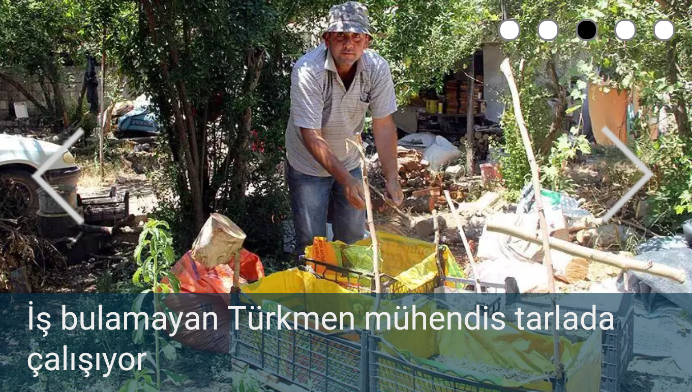İş bulamayan Türkmen mühendis tarlada çalışıyor