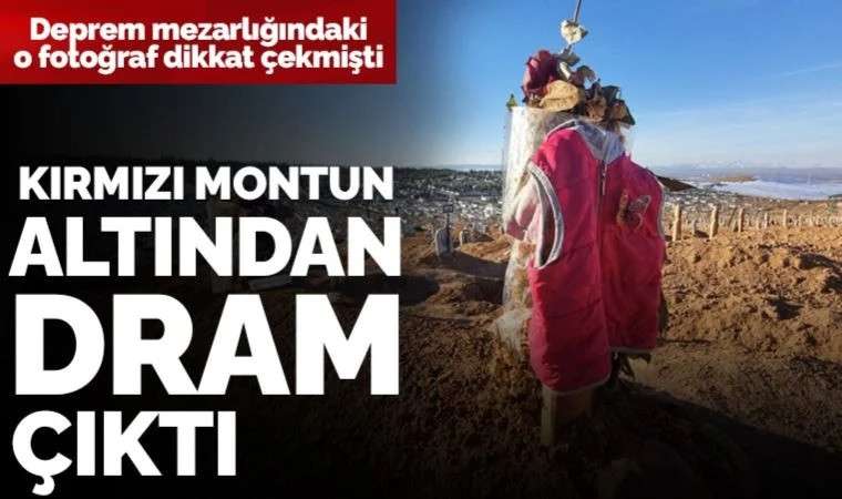 Mezarlıktaki kırmızı montun altından dram çıktı!