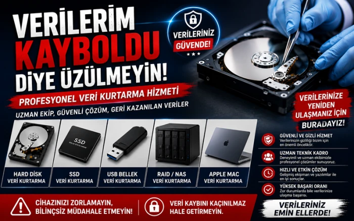 &Ouml;zmen Bilgisayar&rsquo;dan Profesyonel Veri Kurtarma &Ccedil;&ouml;z&uuml;mleri